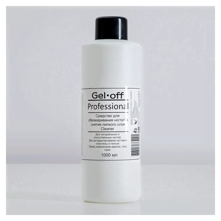 Gel-off Средство для обезжиривания ногтей и снятия липкого слоя Gel-off Cleaner Professional, 1 л-4