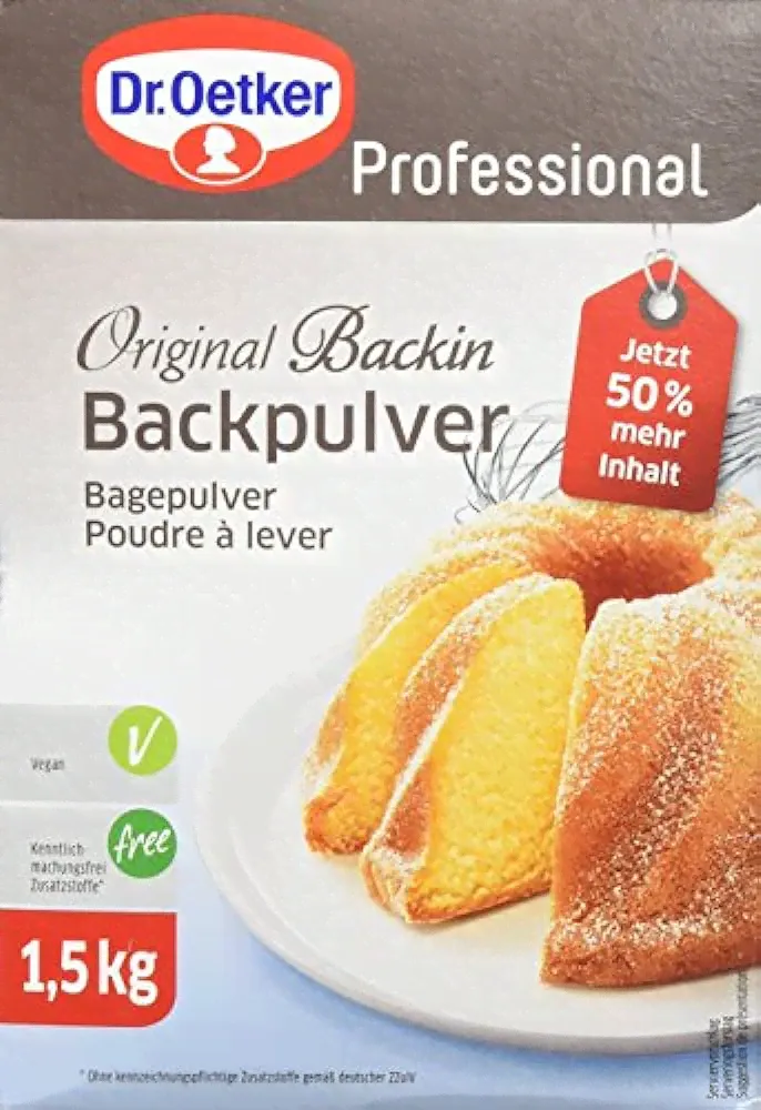 Разрыхлители Dr. Oetker Professional Backpulver Original Backin, 1er Pack (1 x 1,5 kg)