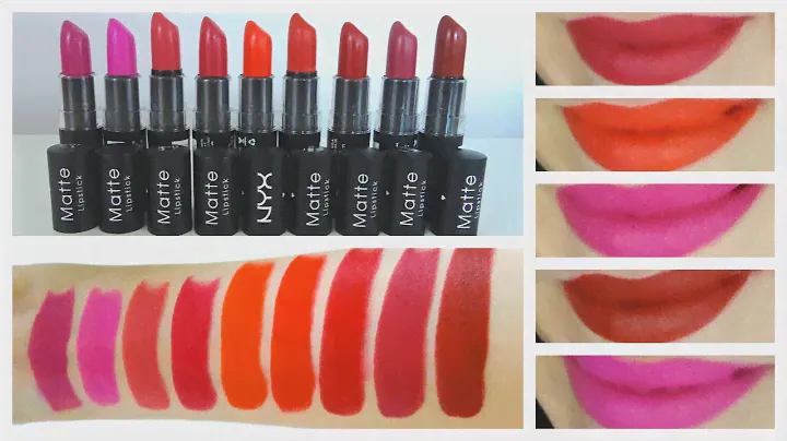 NYX Matte Lipstick + Lip Swatches Part #3 - Beauty with Emily Fox