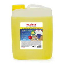 Средство для мытья пола 5 кг, ЛАЙМА PROFESSIONAL концентрат, "Лимон", 601606