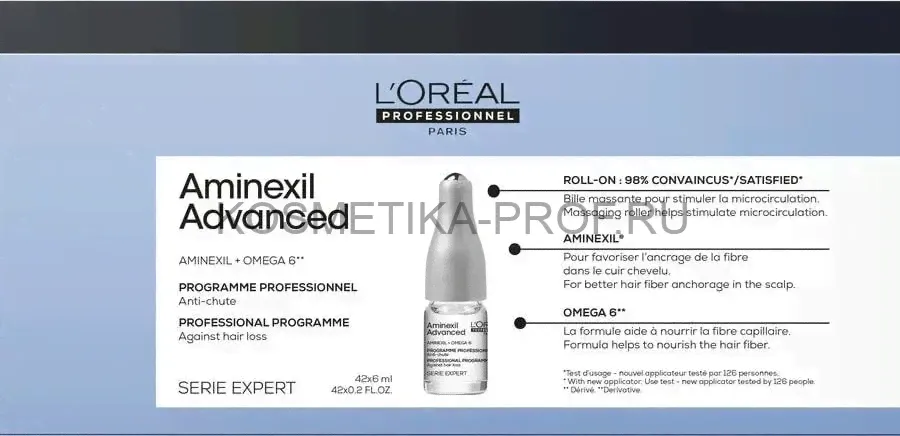 Ампулы против выпадения волос Loreal Professional Aminexil Advanced 42 x 6 мл-0