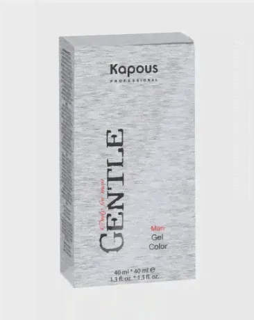 Гель-краска для волос для мужчин без аммония, 4-коричневый - Kapous Professional Gentlemen Brown 40 мл+40 мл - объем 40 мл+40 ml