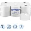Бумага туалетная д/дисп Luscan Professional 2слбелцелвтул170м 12рул/уп