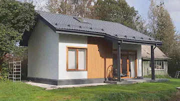 САМЫЙ ПОПУЛЯРНЫЙ ФАСАД дома из газоблока своими руками (почти)