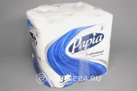 Бумага туалетная трехслойная 8 рулонов Professional, Papia 5060404