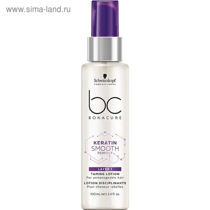 Несмываемый уход Schwarzkopf Professional BC Keratin Smooth Perfect, 2 шт. по 100 мл-0