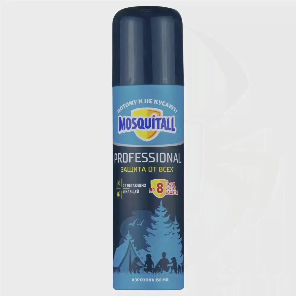 Mosquitall (Москитол) Professional аэрозоль от клещей, комаров, москитов, 150 мл-0