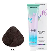 TNL PROFESSIONAL Million glow Ammonia free collection Ceramides - крем-краска для волос (оттенок №6.82), 100 мл