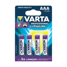 Элемент питания VARTA AAA (LR03) Professional Lithium BL4