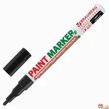 Маркер-краска лаковый (paint marker) 2 мм, ЧЕРНЫЙ, БЕЗ КСИЛОЛА (без запаха), алюминий, BRAUBERG PROFESSIONAL