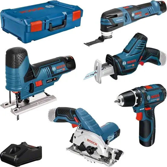 Bosch GSR 12V-15 + GST 12-70 + GOP 12V-28 + GKS 12V-26 + GSA 12V-14 Professional 0615A0017C наборы электроинструментов в Нижний Новгород-1