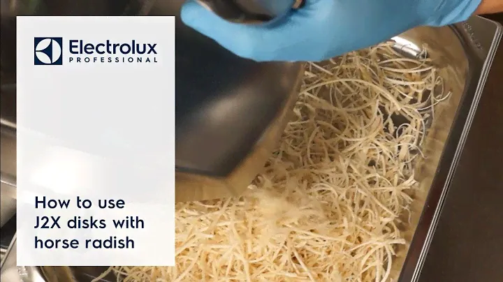 How to use J2X disks with horse radish | Electrolux Professional