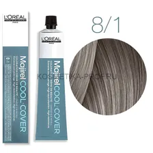 Краска - крем для волос Loreal Professional Majirel Cool Cover 8.1 светлый блондин пепельный 50 мл