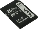 LEXAR 256GB Professional 1667x SDXC UHS-II cards, up to 250MB/s read 90MB/s write C10 V60 U3