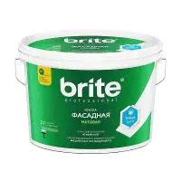 Краска BRITE Professional Фасадная водоразбавляемая акриловая матовая база С 9л