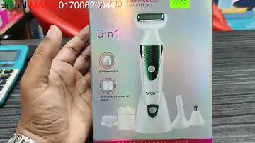 VGR V 720 Lady Epilator Hair Removal Bikini Hair Remover।।Bikini Hair Remover price in BD.VGR 5 in 1