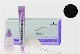 Набор для окрашивания бровей и ресниц (черный) - Schwarzkopf Professional Igora Bonacrom Black 15 ml