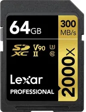 Карта памяти Lexar Professional 2000x SDXC UHS-2 U3 V90 64GB
