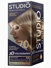 Studio Professional 3D Holography Краска для волос тон 7.0 STUDIO PROFESSIONAL
