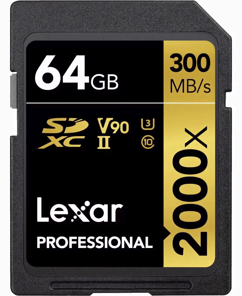 Lexar SDXC Professional 64 ГБ 300 МБ/с UHS-II 2000x-0