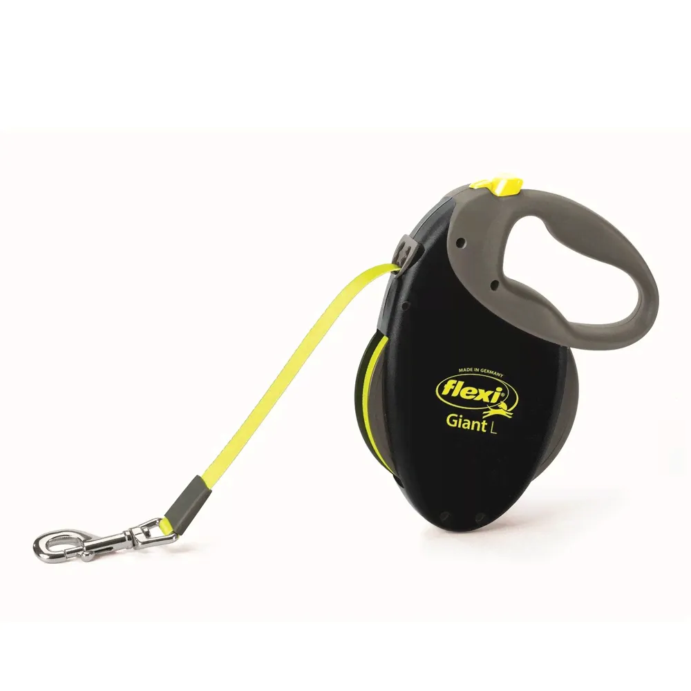 Flexi Рулетка GIANT Professional L, 10 м, 50 кг, черный/неон-0