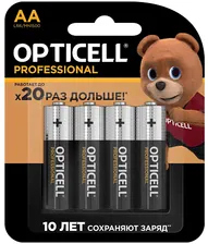 Батарейки OPTICELL Professional LR06 (AA) щелочная/алкалиновая (блист. 4шт) 5052001