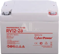 1000527486 Аккумуляторная батарея PS CyberPower RV 12-28 / 12 В 28 Ач Battery CyberPower Professional series RV 12-28, voltage 12V, capacity (discharge 20 h)