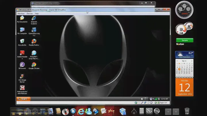 Windows XP Professional VM over Win 7