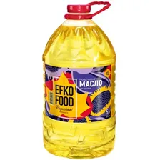 Масло подсолнечное Efko Food Professional для фритюра рафинированное, 5л