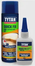 TYTAN Professional Quiсk Fix клей цианакрилатный двухкомпонентный для МДФ прозрачный 200 мл/50 г Т