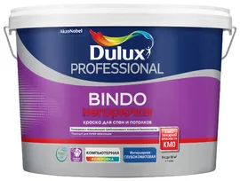 Краска негорючая КМ0 Dulux Professional Bindo для стен и потолков белая 9 л
