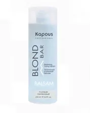 Питательный оттеночный бальзам для оттенков блонд, Платиновый - Kapous Professional Blond Bar Balsam Platinum 200 мл