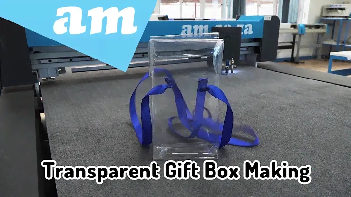 Transparent Gift Box with Lanyard Cut on FlatCut FlatCUT Blade Cutting Machine