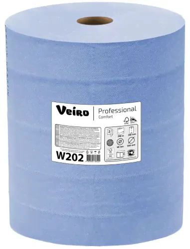 Протирочный материал в рулонах Veiro Professional Comfort W202, 2 сл, 350 м, синий-0