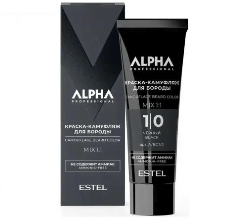 Estel Men Alpha Professional Краска-камуфляж для бороды 1/0 Черный-0