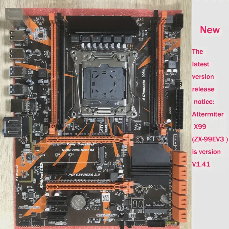Atermiter X99 LGA2011-V3 Professional 4-канальный модуль материнской платы для настольного компьютера DDR4 LGA2011-3 PCI-E NVME M.2 поддержка SSD (art.: 3920c12111853)