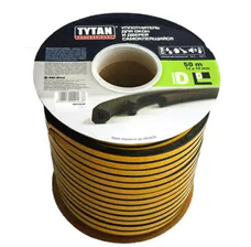 Tytan Professional Уплотнитель для окон D 50m x 21mm x 15mm Черный