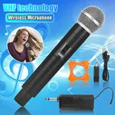Professional VHF Wireless Handheld Microphone System Karaoke w/Adapter Receiver