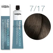 Краска - крем для волос Loreal Professional Majirel Cool Cover 7.17 очень очень светлый блондин 50 мл