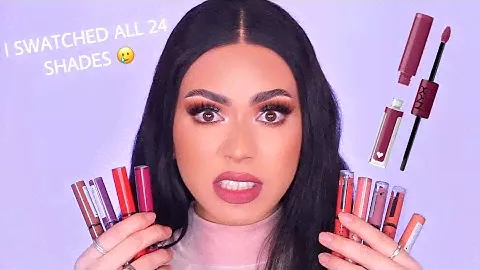 REVIEWING AND SWATCHING EVERY SINGLE NYX COSMETICS SHINE LOUD LIPSTICK | Jessa Astrid