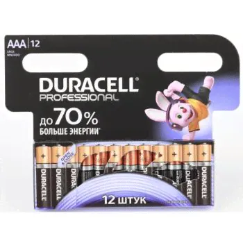 Батарейки Duracell Professional мизинчиковые ААА LR03 (12 штук в упаковке)