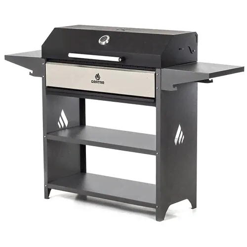 Угольный гриль Gratar Professional Optima BBQ, 158,2×44,5×111 см, черный/серый