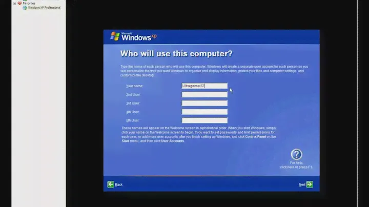 How to install Windows XP Professional in VMware Workstation 7