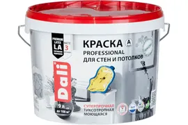 КРАСКА АКРИЛОВАЯ "DALI PROFESSIONAL" 3 (МАТОВАЯ) ДЛЯ СТЕН И ПОТОЛКОВ БАЗА С 9 Л ("РОГНЕДА"