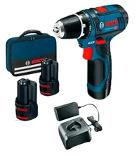 Аккумуляторная дрель-шуруповерт BOSCH Professional GSR 12V-15 + 2*2,0Ач + Сумка(0615990L6Z), + Extra! сумка