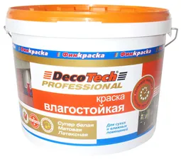 Краска DecoTech Professional влагостойкая, матовая