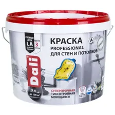 DALI PROFESSIONAL / ДАЛИ ПРОФЕССИОНАЛ краска для стен и потолков акриловая база А 9 л