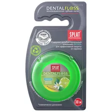 Антибактериальная объемная зубная нить SPLAT Professional Dental Floss с ароматом БЕРГАМОТА И ЛАЙМА, 30 метров