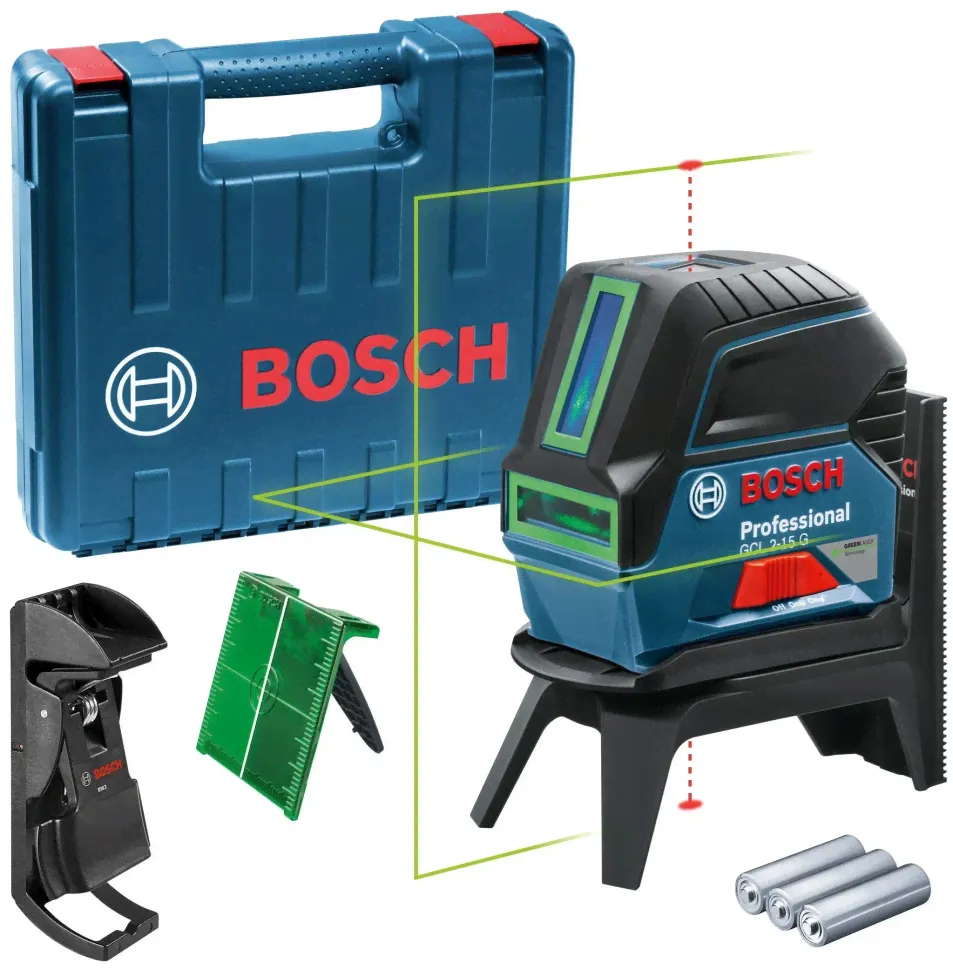 Лазерный уровень BOSCH GCL 2-15 G Professional + RM 1 + кейс, 0601066J00