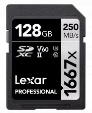 Lexar SDXC Professional 128GB 250MB/s V60 1667x